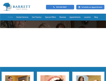 Tablet Screenshot of barrettfamilydental.com